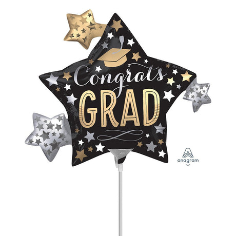 Graduation Foil Balloon Satin Infused Grad Stars