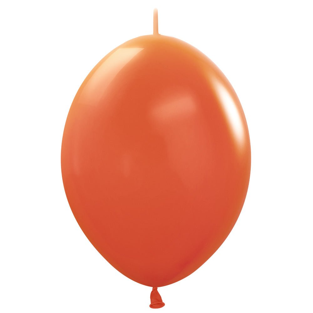 Latex Balloons 12 Inch Sempertex Link-O-Loon Deluxe Sunset Orange