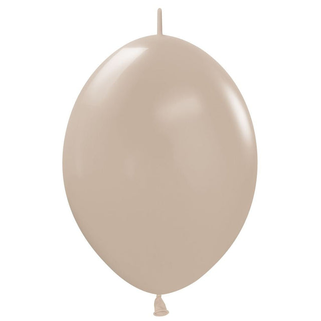 Latex Balloons 12 Inch Sempertex Link-O-Loon Deluxe White Sand