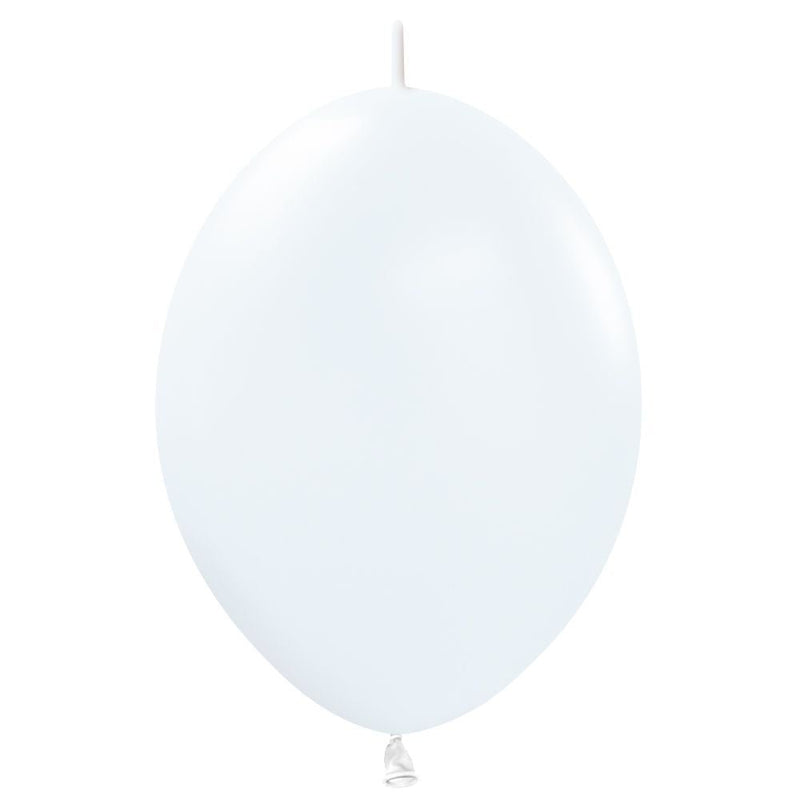 Latex Balloons 12 Inch Sempertex Link-O-Loon Fashion White