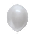 Latex Balloons Metallic Silver Link-O-Loon 12 Inch