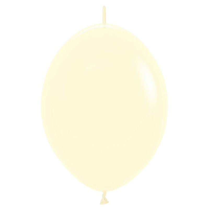 Latex Balloons 12 Inch Sempertex Link-O-Loon Pastel Matte Yellow