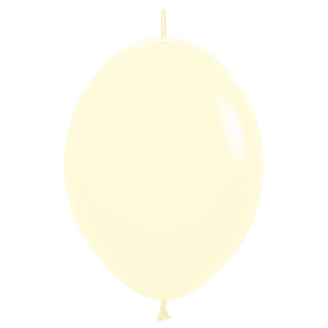 Latex Balloons 12 Inch Sempertex Link-O-Loon Pastel Matte Yellow
