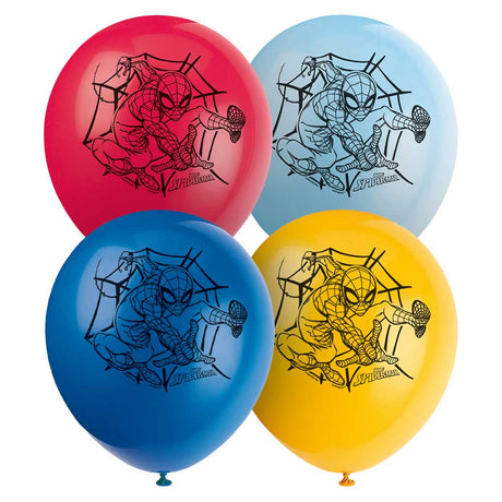 Spider-Man Latex Balloons 8 Pack