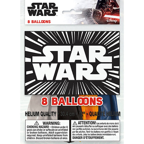 Star Wars Latex Balloons 12 Inch 8 Pack
