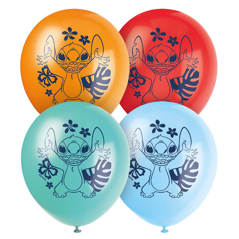 Stitch Latex Balloons 8 Pack