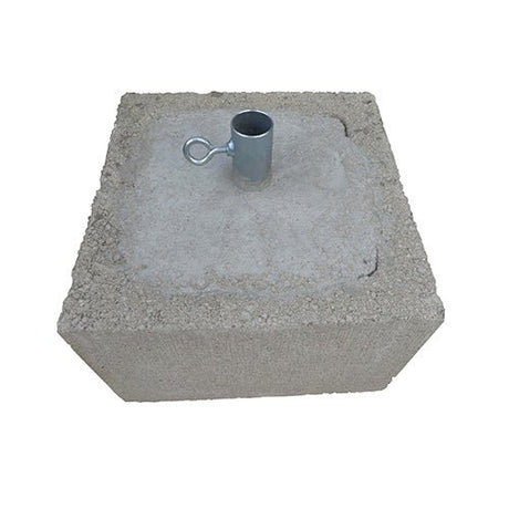 Cement Block Weight with Metal Tubing