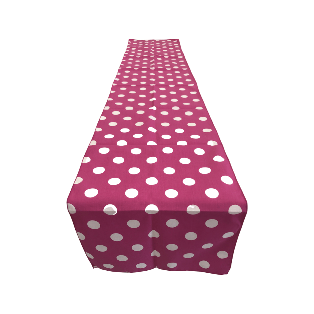 Polka Dot Print Broadcloth Poly Cotton Fabric - 12" Wide X 108" Long, Table Runner, Colorful Dot Pattern (1 Piece)