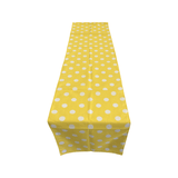 Polka Dot Print Poly Cotton Fabric - Broadcloth, 12" Wide x 120" Long (1 Table Runner)