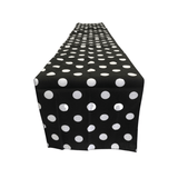 Polka Dot Print Poly Cotton Fabric - Broadcloth, 12" Wide x 120" Long (1 Table Runner)