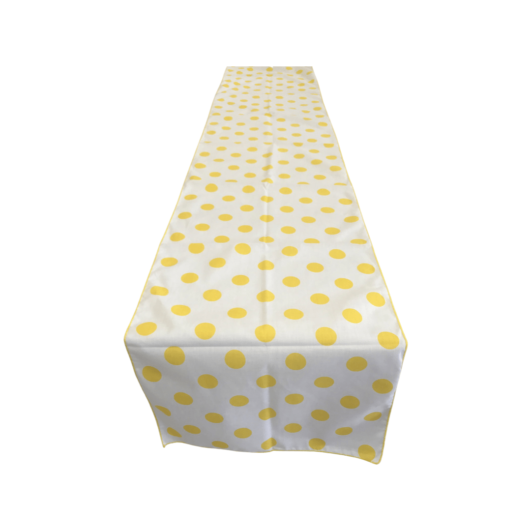 Polka Dot Print Broadcloth Poly Cotton Fabric - Polka Dot Print, 12" Wide x 72" Long (1 Table Runner)
