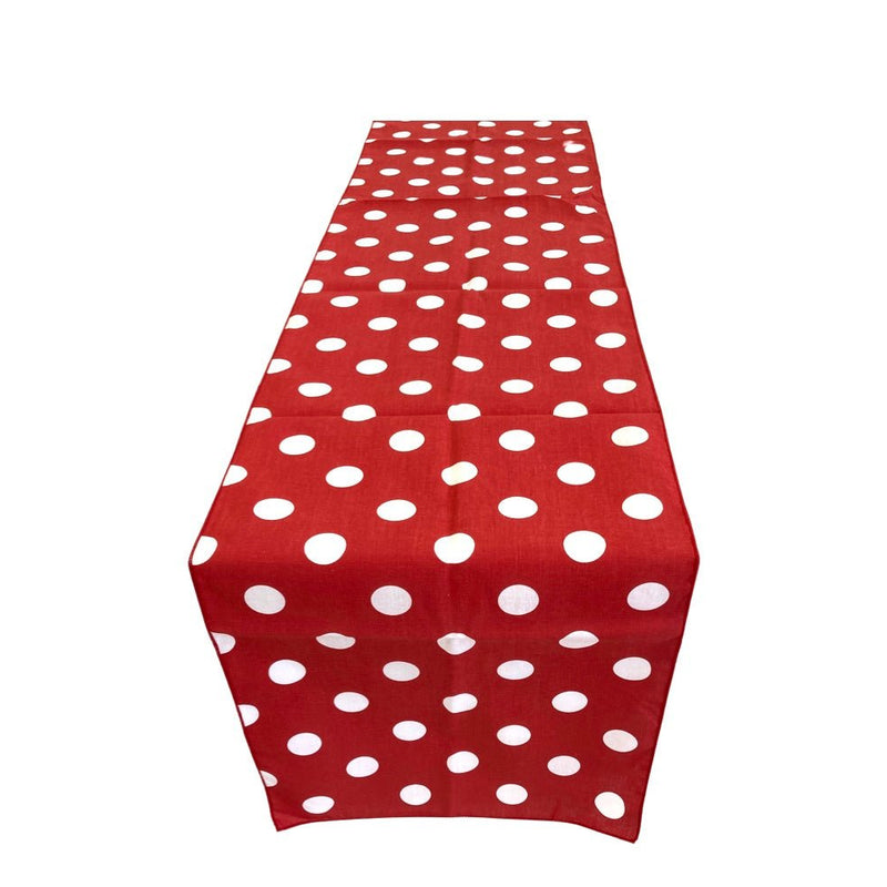Polka Dot Print Broadcloth Poly Cotton Fabric - Polka Dot Print, 12" Wide x 72" Long (1 Table Runner)