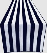 Poly Cotton Table Runner - Stripe Print, 12" Wide x 90" Long (1 Piece)