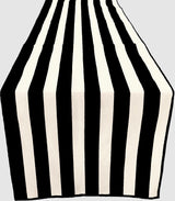 Poly Cotton Table Runner - Stripe Print, 12" Wide x 90" Long (1 Piece)