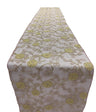 Metallic Embroidery Lace Table Runner Fabric - Dusty Rose On Dusty Rose Mesh, 12" X 90" (1 Piece)