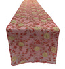 Metallic Embroidery Lace Table Runner Fabric - Dusty Rose On Dusty Rose Mesh, 12" X 90" (1 Piece)