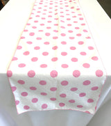 Polka Dot Print Broadcloth Poly Cotton Fabric - 12" Wide x 90" Long, Polka Dot Pattern (1 Table Runner)