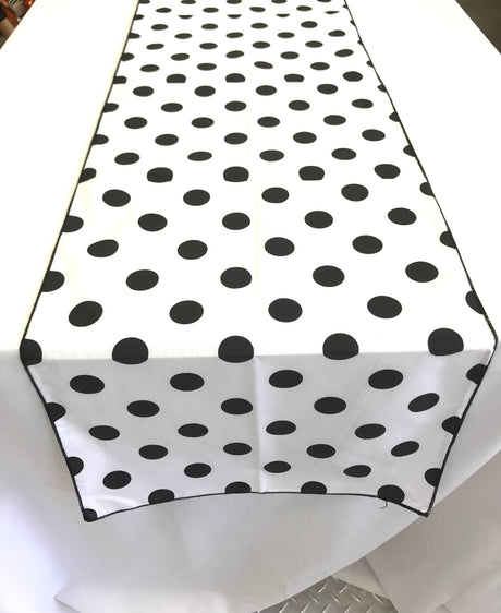 Polka Dot Print Broadcloth Poly Cotton Fabric - 12" Wide x 90" Long, Polka Dot Pattern (1 Table Runner)