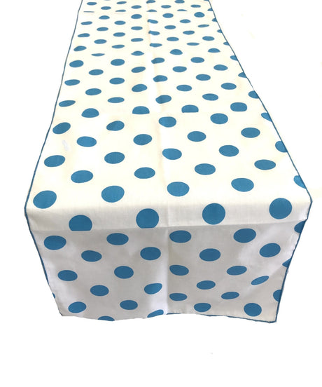 Polka Dot Print Broadcloth Poly Cotton Fabric - 12" Wide x 90" Long, Polka Dot Pattern (1 Table Runner)