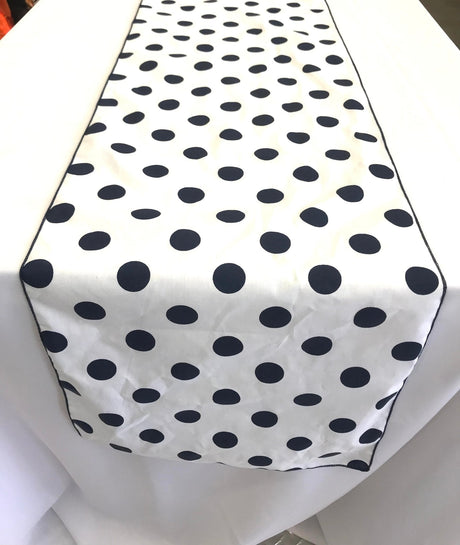 Polka Dot Print Broadcloth Poly Cotton Fabric - 12" Wide x 90" Long, Polka Dot Pattern (1 Table Runner)