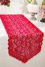 Lace Table Runner 12x108 Red