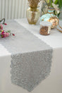 Lace Table Runner 12x108 Silver