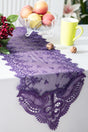 Lace Table Runner 12x108 Eggplant