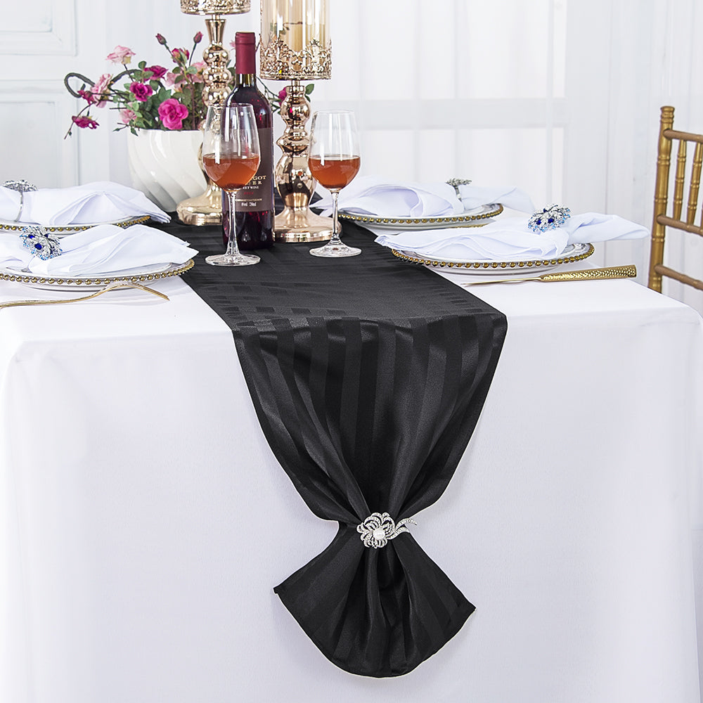 Polyester Table Runner 12x108 Black
