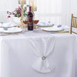 Striped Jacquard Polyester Table Runner 12x108 White
