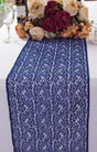 Lace Table Runner 12x108 Navy Blue