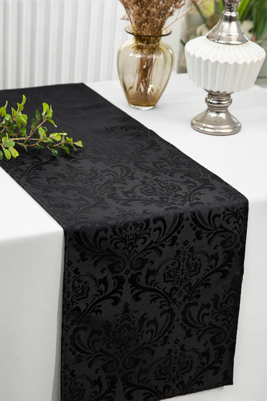 Polyester Table Runner 12x108 Black