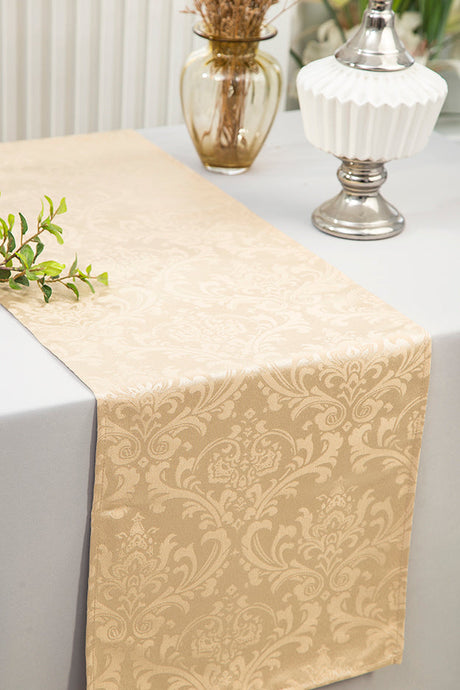 Polyester Table Runner 12x108 Champagne