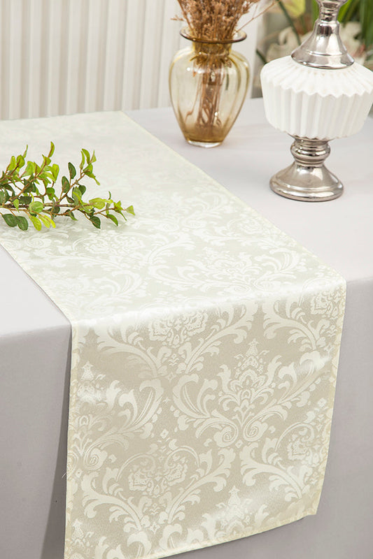 Polyester Table Runner 12x108 Ivory