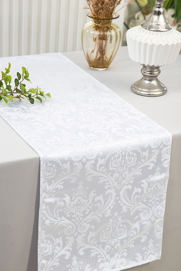 Polyester Table Runner 12x108 White