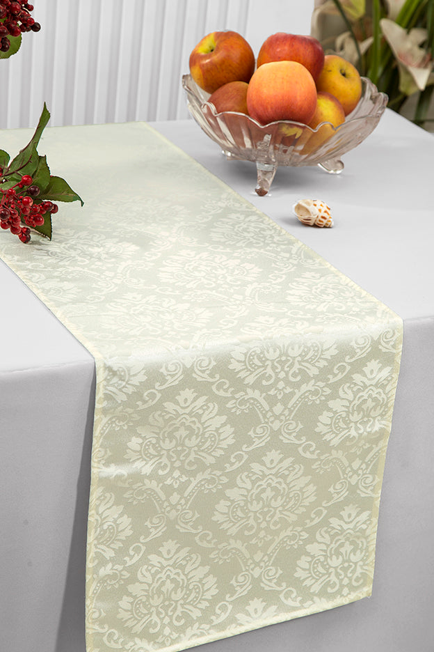 Polyester Table Runner 12x108 Ivory