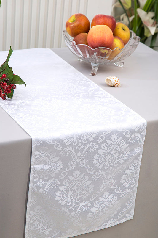 Polyester Table Runner 12x108 White
