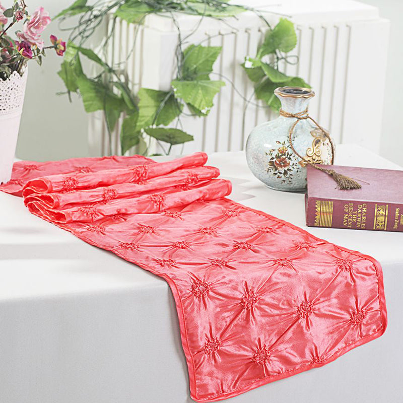 Taffeta Table Runner 12x108 Coral