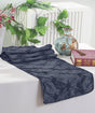 Pinchwheel Taffeta Table Runner 12x108 Pewter/Charcoal