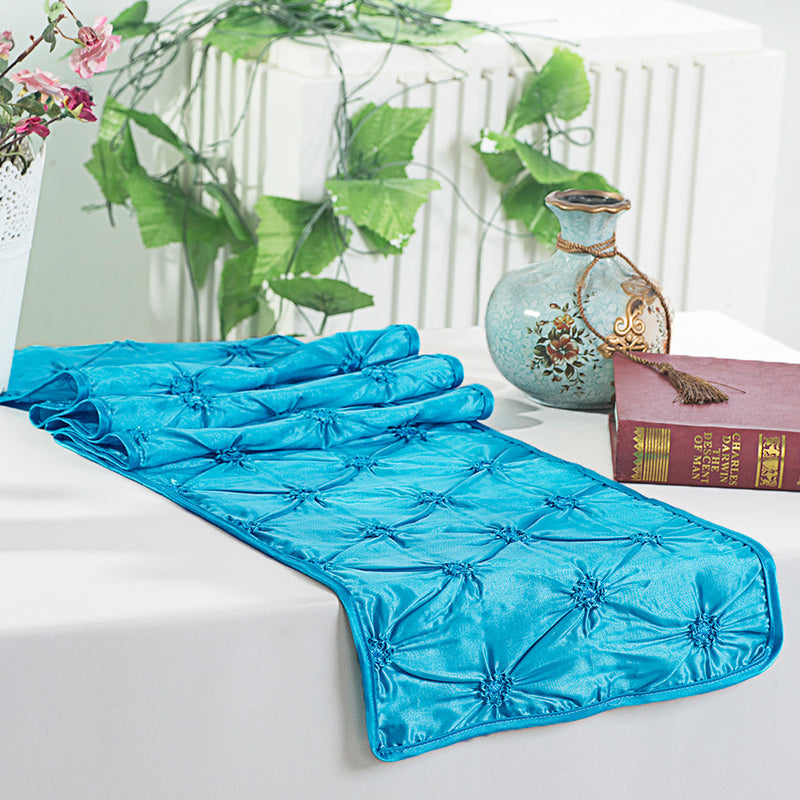 Taffeta Table Runner 12x108 Turquoise