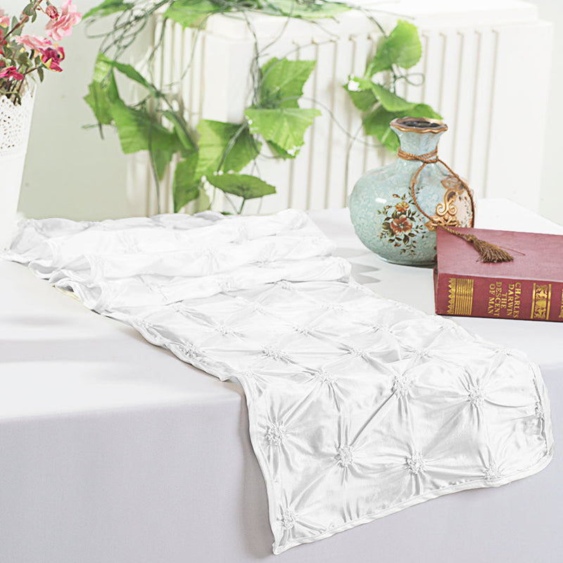 Taffeta Table Runner 12x108 White