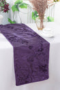 Ribbon Taffeta Table Runner 12x108 Eggplant