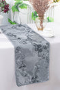 Ribbon Taffeta Table Runner 12x108 Silver