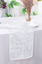 Ribbon Taffeta Table Runner 12x108 White
