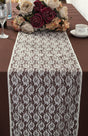 Lace Table Runner 12x108 Ivory