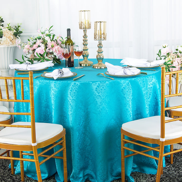 Marquis Damask Round Jacquard Table Cover