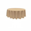 120" Round Polyester Poplin Fabric - Seamless Tablecloth, Solid Color, 120" Diameter (1 Piece)