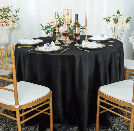 Seamless Italian Velvet Round Tablecloth