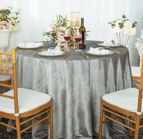 Seamless Italian Velvet Round Tablecloth