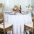Round Velvet Tablecloth 120" White