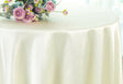 Round Satin Tablecloth 108" Ivory